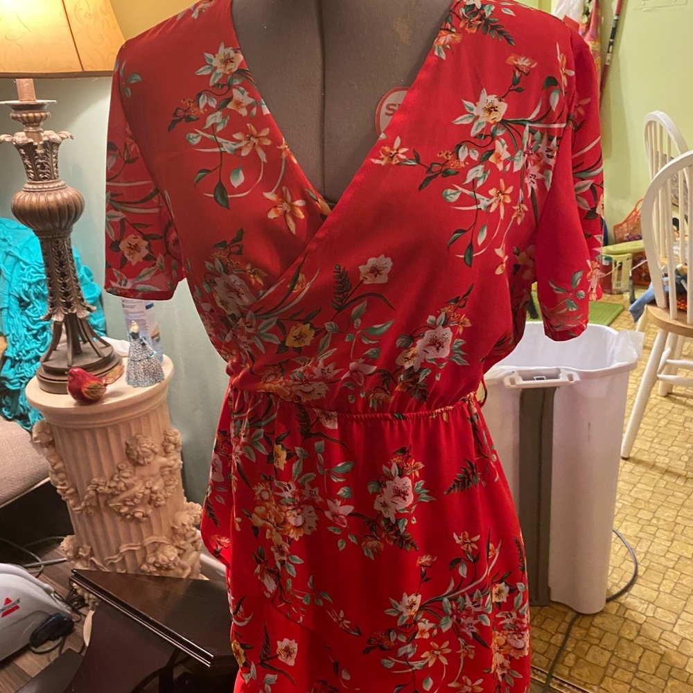 Large red dress